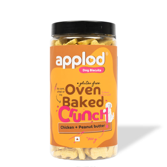 Applod Crunch-a-Licious Gluten Free Chicken and Peanut Butter Dog Biscuits - 800g
