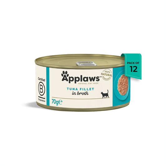 Applaws Tuna Fillet Canned Adult Cat Food - Wet Cat Food - All Breeds - 70g