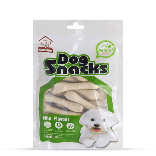 Gnawlers Howbone Dog Snack Small 15-in-1 Milk Dog Treat – 270g