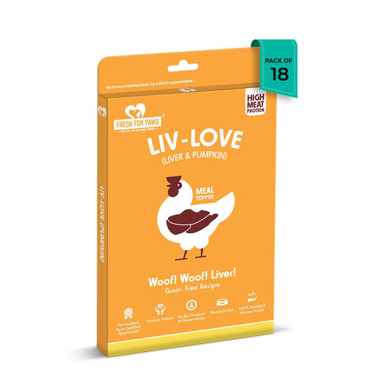 Fresh For Paws Liv Love Pumpkin Dog Food Topper - 80g