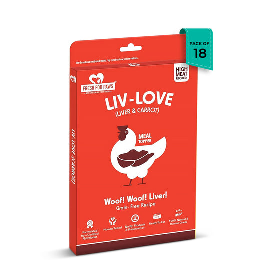 Fresh For Paws Liv Love Carrot Dog Food Topper - 80g
