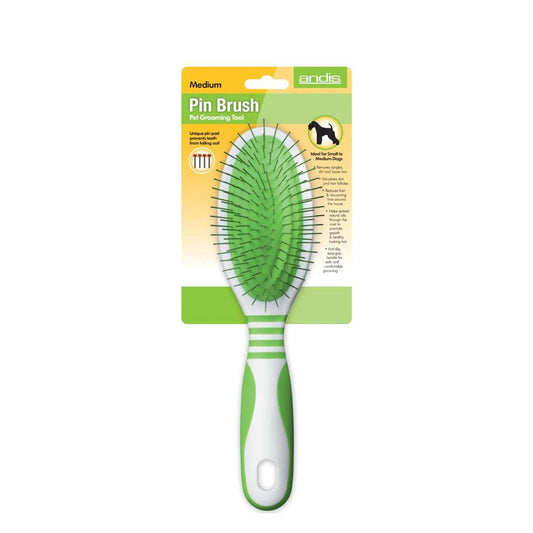 Andis Pin Brush Lime Green For Dog/Cat - Large
