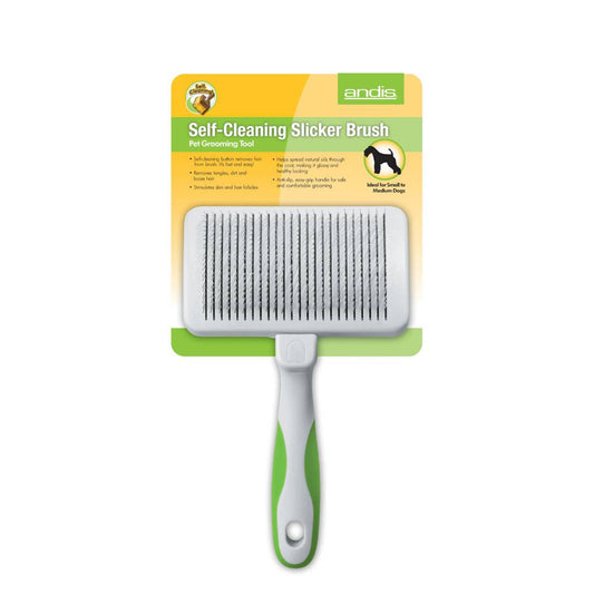 Andis Self-Cleaning Slicker Brush Lime Green