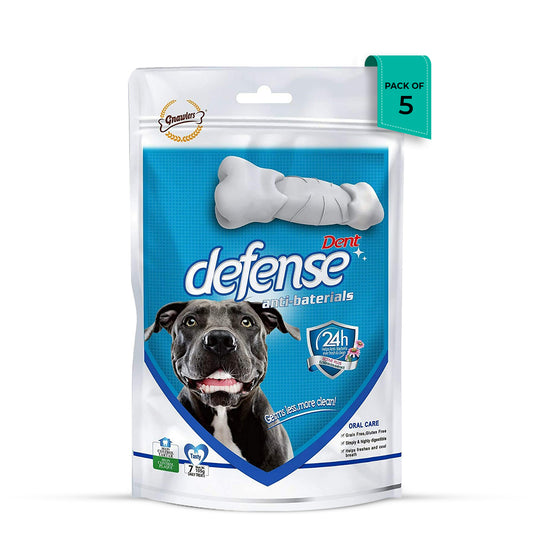 Gnawlers Grain-Free Dent Defense Anti-Bacterial Chew Bone Dog Dental Treat